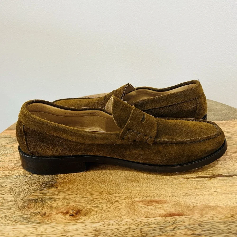 Sesa Footwear Brown Suede Leather Loafers Men's Size 45 US 12.5 EUC Made Italy